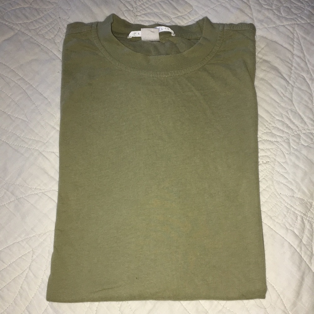 Olive green short sleeves tee PERRY ELLIS